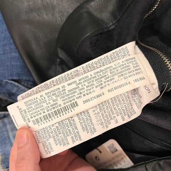 Zara Black Leather Ruffle Hem Pants - Picture 10 of 11